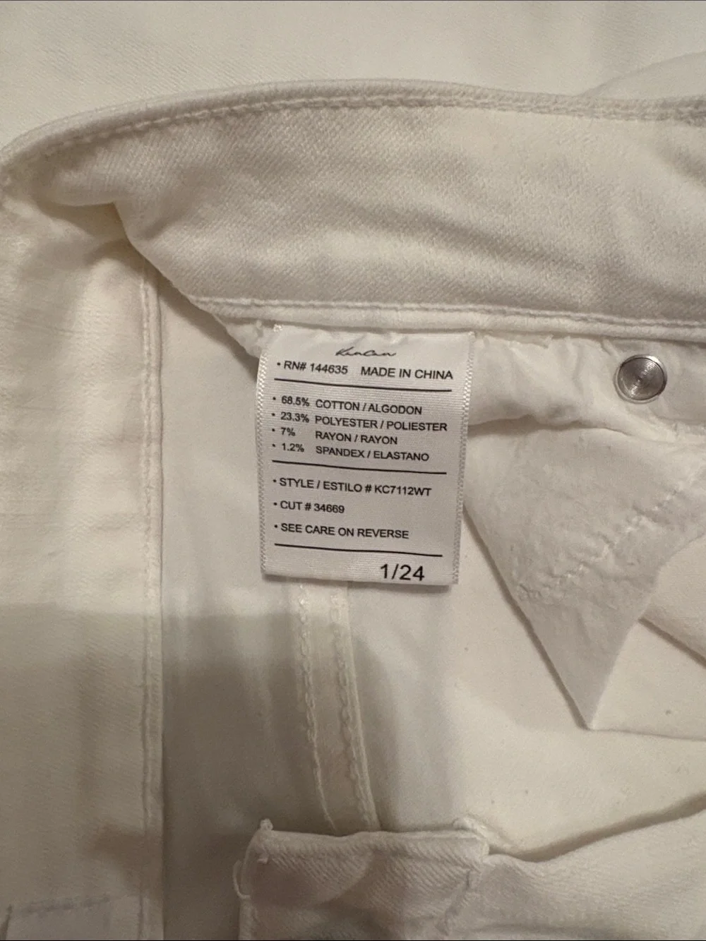 KanCan White High-Rise Skinny Jeans with Raw Hem
